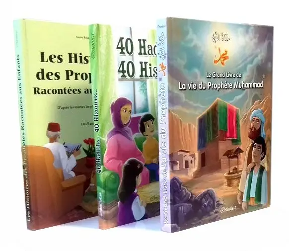 Pack 3 livres de référence : Les Histoires des Prophètes Racontés aux Enfants + Le Grand Livre de la Vie du Prophète + 40 Hadiths... 40 Histoires... (Cartonnés de luxe)